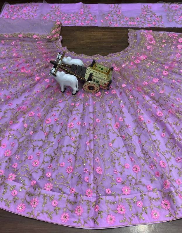 Soft Butterfly Net Sequins Embroidered Work Lehenga Choli set