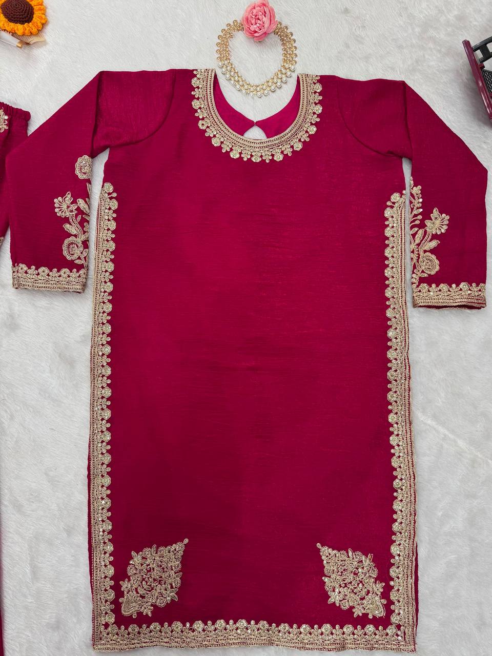Stylish Crunchy Silk Sharara Outfit