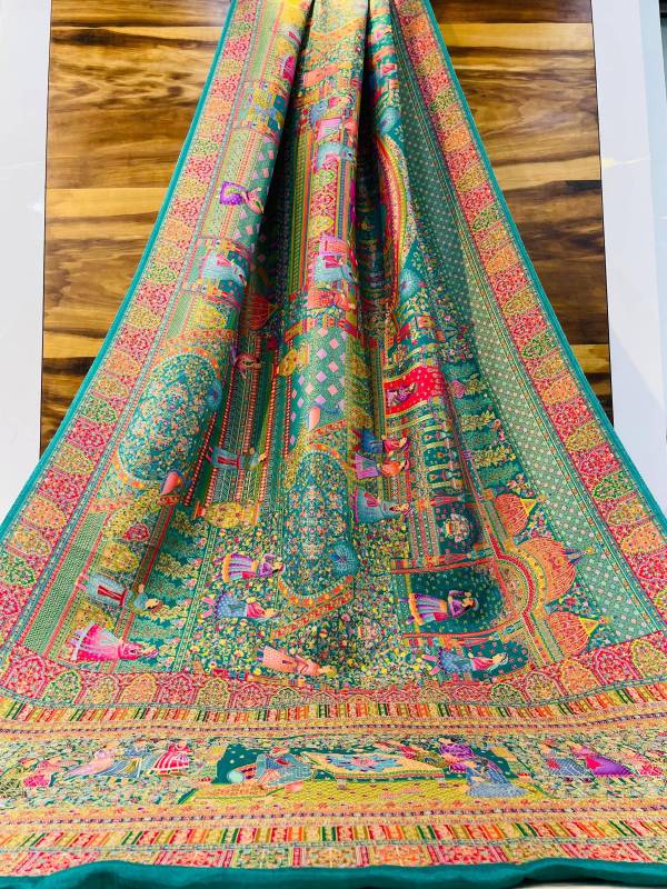 Exquisite Pure Viscose Silk Pashmina Saree with Pure Jari Weaving