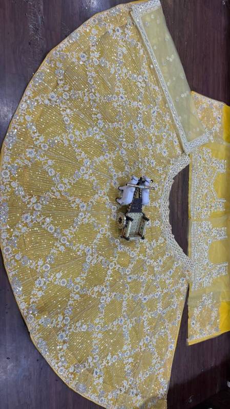 Soft Butterfly Net Sequins Embroidered Work Lehenga Choli set
