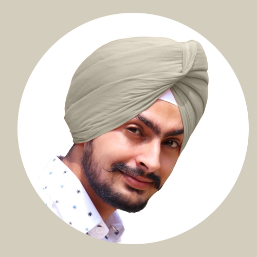 Foggy Grey -Full Voile Turban