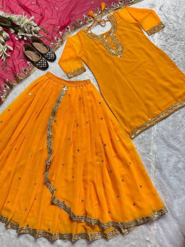 Party Wear Look Top ,Dhoti Skirt and Dupatta