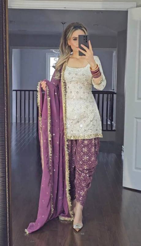 Top , Dhoti Styles Salwar and Dupatta