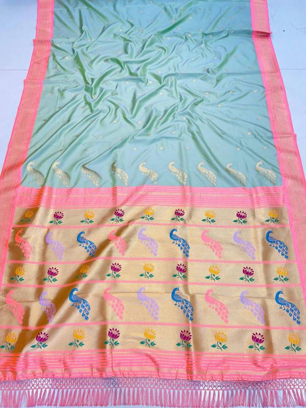 Elegant Soft Silk Saree with Pure Jari Weaving