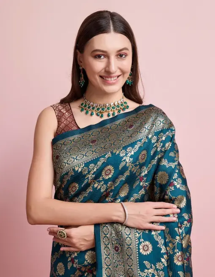 Rich look banarasi silk saree