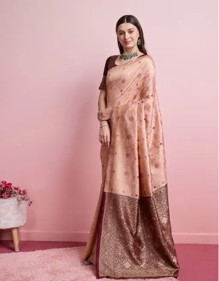 Rich look banarasi silk saree