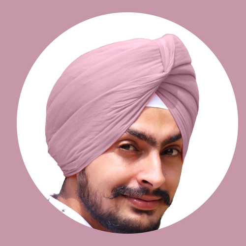 Grey Pink - Full Voile Turban