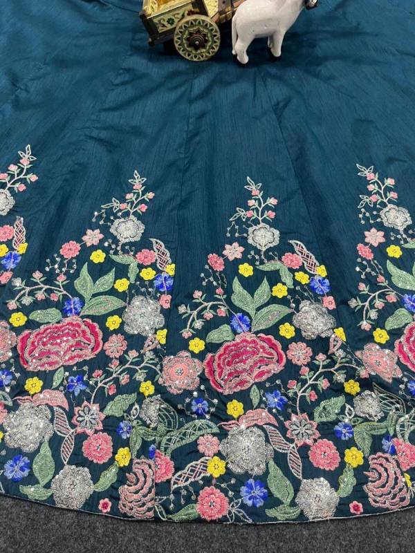 Satin Silk Lehenga Choli Set