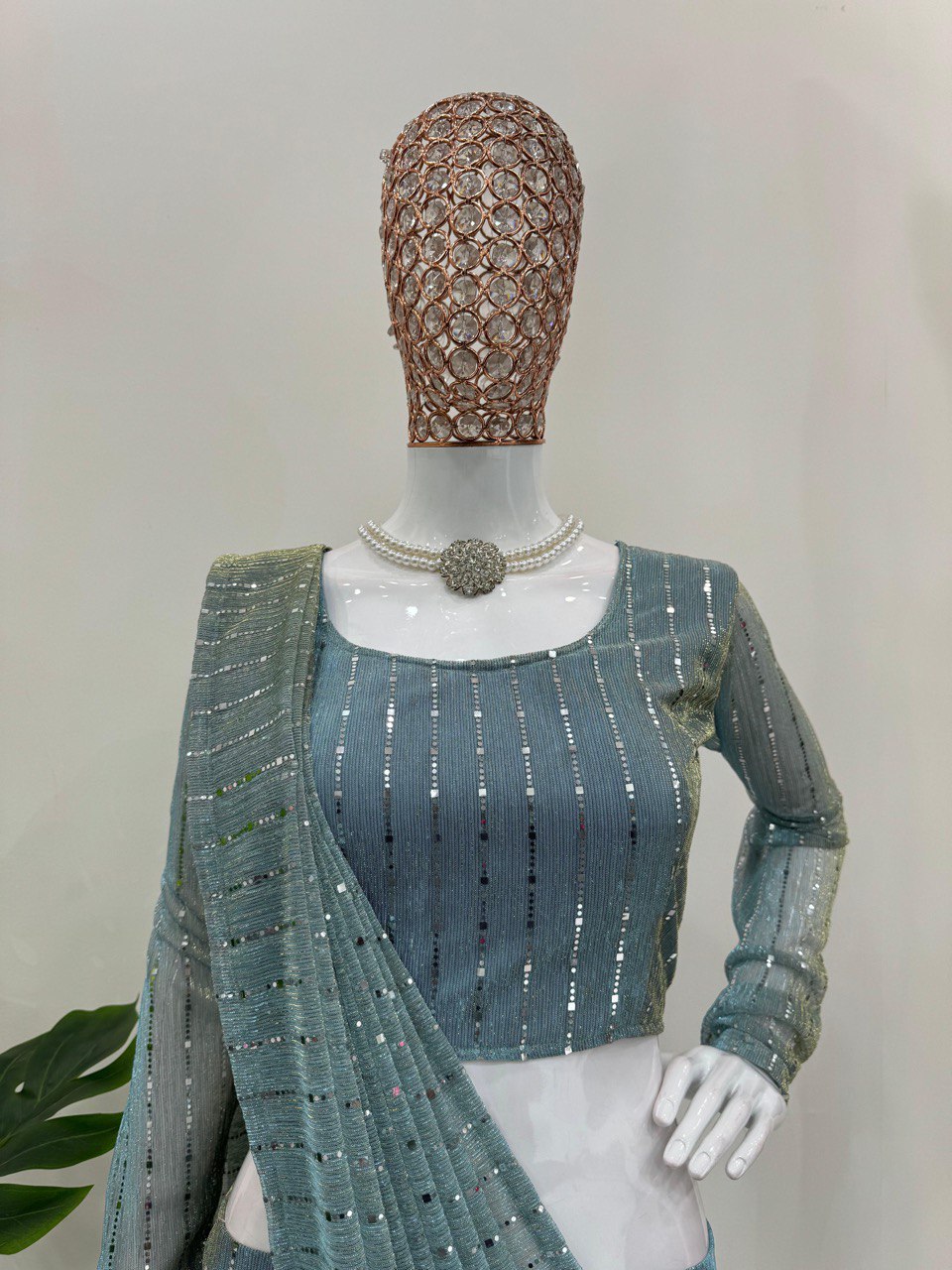 Pre-Stitched Lycra Lehenga Saree