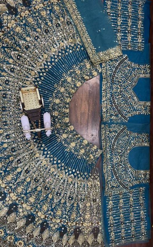 Soft Butterfly Net Lehenga Choli set, adorned with intricate sequins embroidery