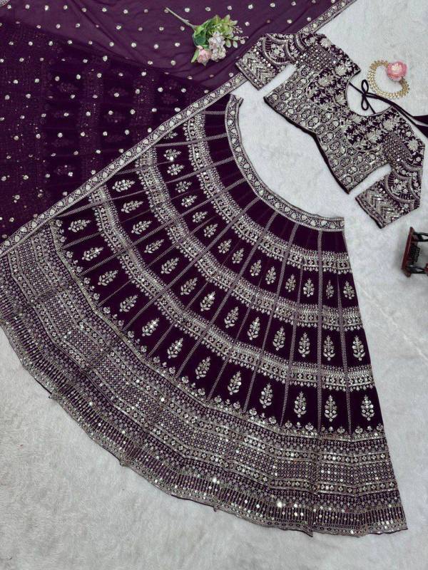 Bollywood Style Faux Georgette Wedding Lehenga Choli Set