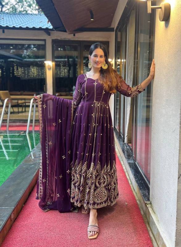 Anarkali Type Gown With Dupatta