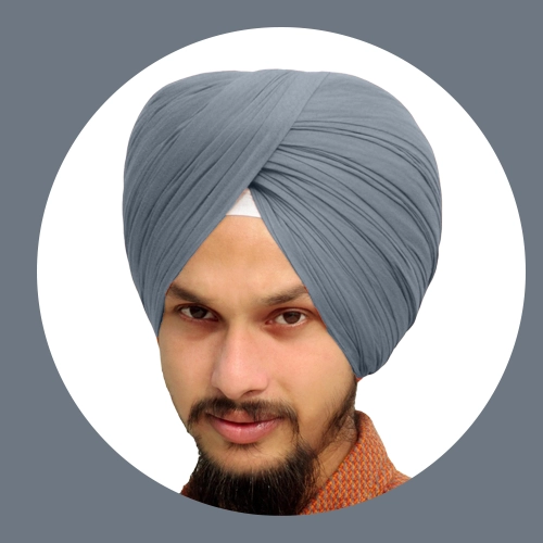 Strom Grey - Full Voile Turban