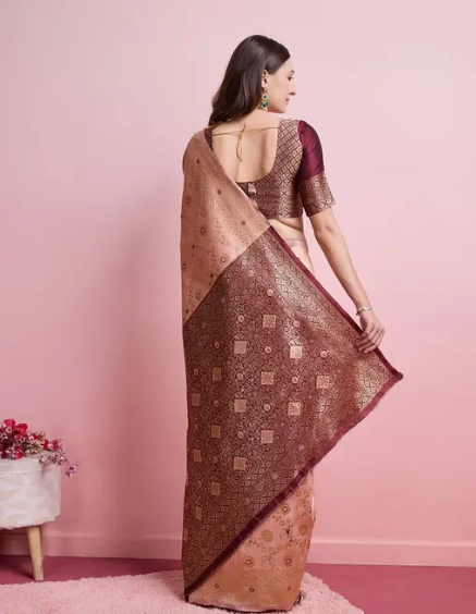 Rich look banarasi silk saree