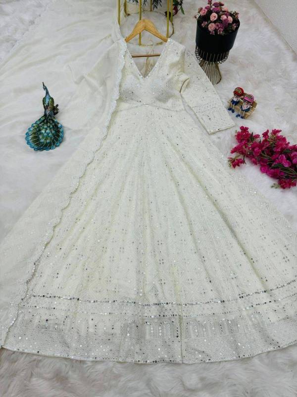 Anarkali Type Gown With Dupatta