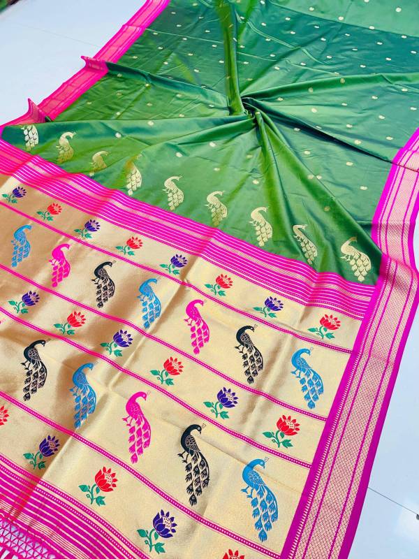 Elegant Soft Silk Saree with Pure Jari Weaving