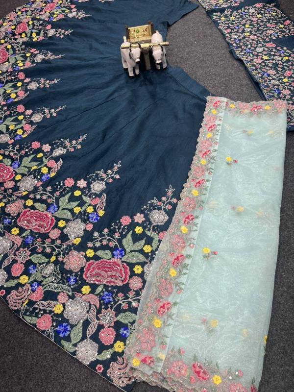 Satin Silk Lehenga Choli Set