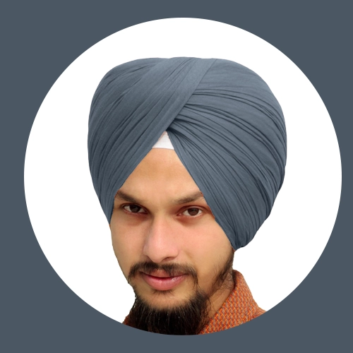 Davy Grey - Full Voile Turban