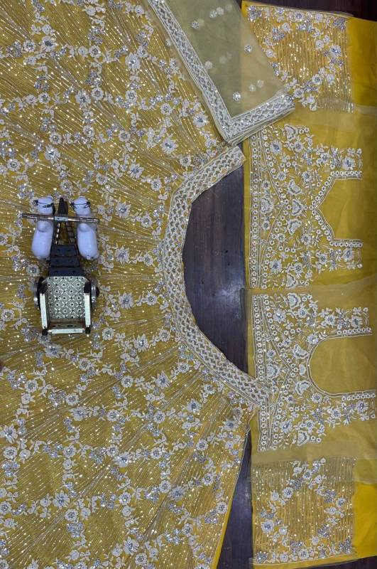 Soft Butterfly Net Sequins Embroidered Work Lehenga Choli set