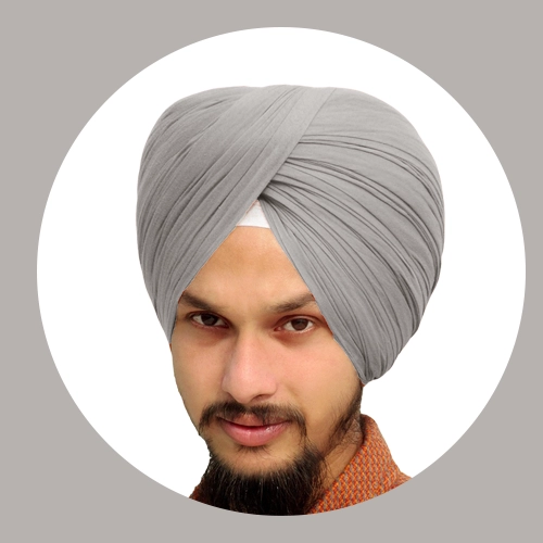 Pinkish Grey - Full Voile Turban