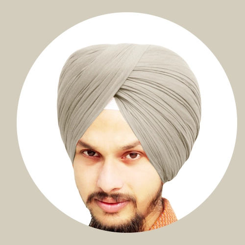 Foggy Grey -Full Voile Turban