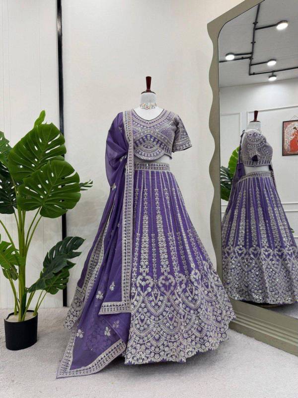 Designer Faux Georgette Bridal Lehenga
