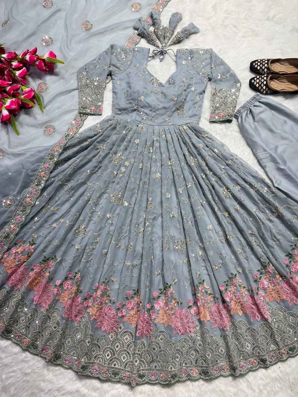 Designer Anarkali Suit in Fancy Style