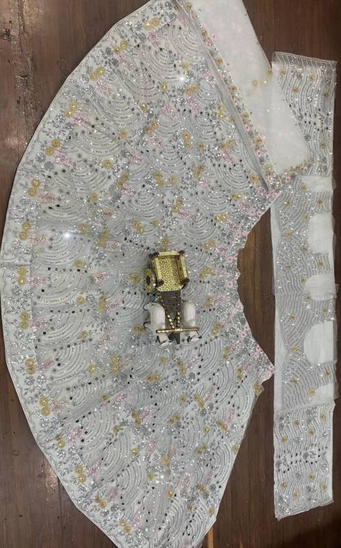 Real Mirror Sequins Work Lehenga Choli Dupatta Set