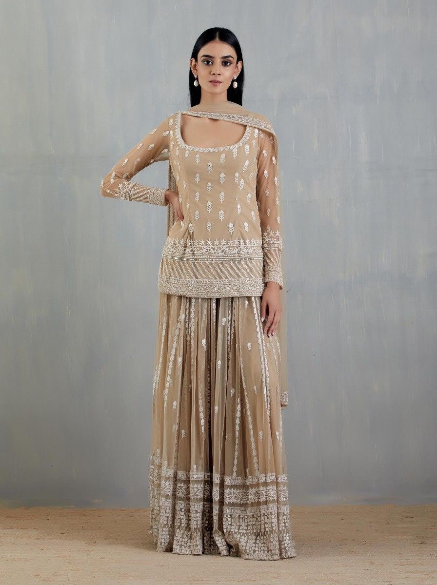 Faux Georgette Palazzo Set top, and dupatta