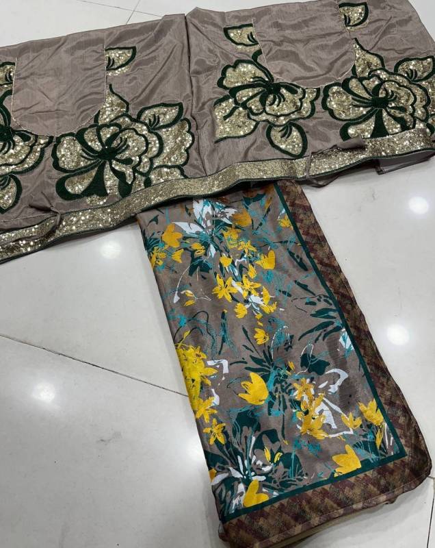 Ready-to-Wear Soft Chinon Silk Saree