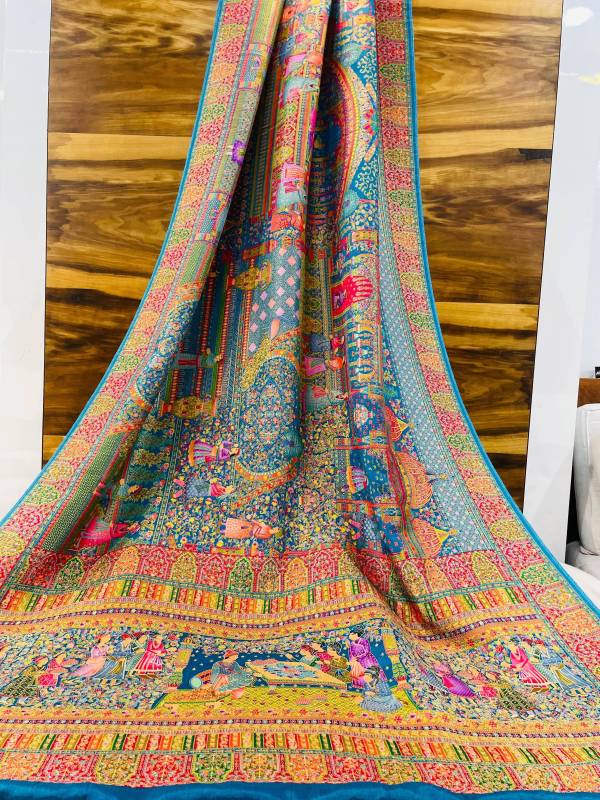 Exquisite Pure Viscose Silk Pashmina Saree with Pure Jari Weaving