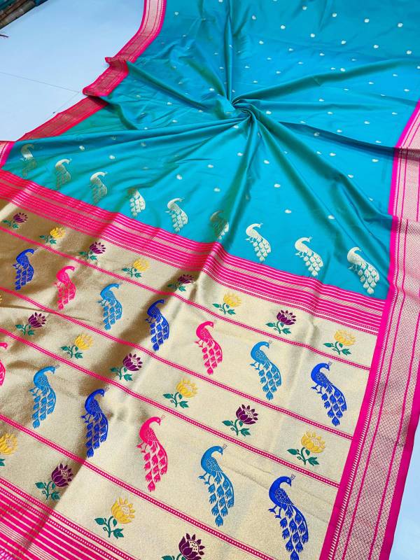 Elegant Soft Silk Saree with Pure Jari Weaving