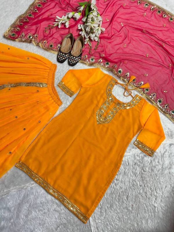 Party Wear Look Top ,Dhoti Skirt and Dupatta