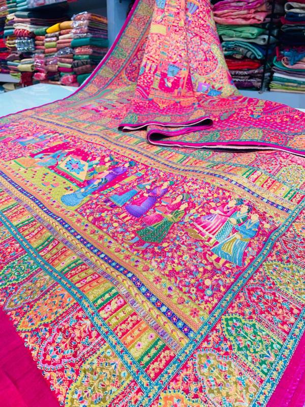 Exquisite Pure Viscose Silk Pashmina Saree with Pure Jari Weaving