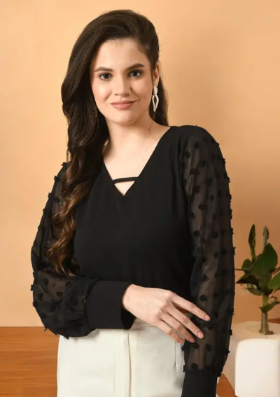 Pretty Modern Women Black Tops 