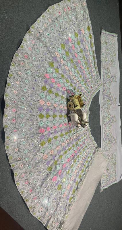 Real Mirror Embroidery Sequins Work Lehenga Choli Set