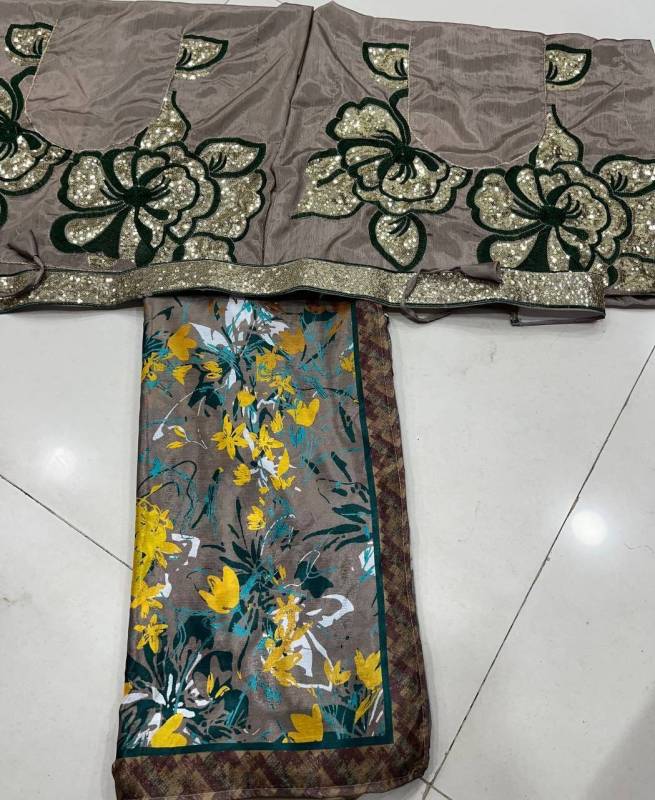  Ready-to-Wear Soft Chinon Silk Saree