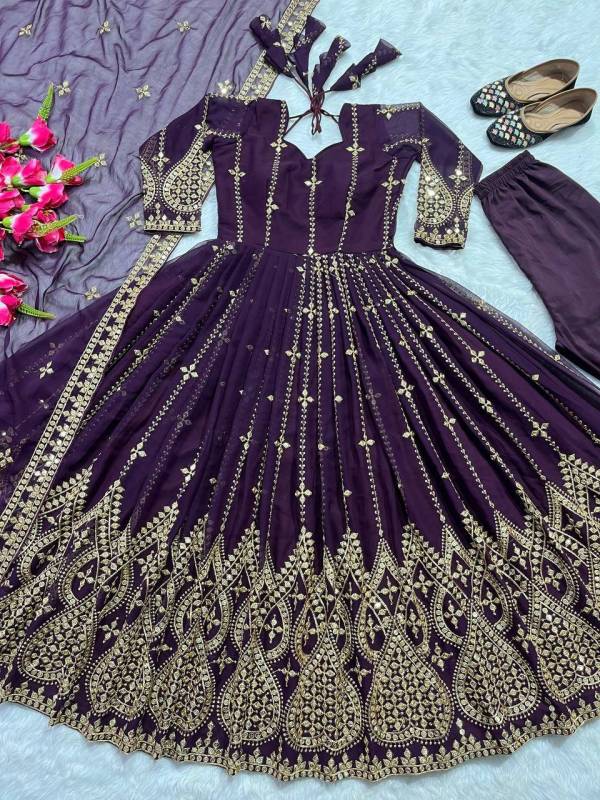 Anarkali Type Gown With Dupatta