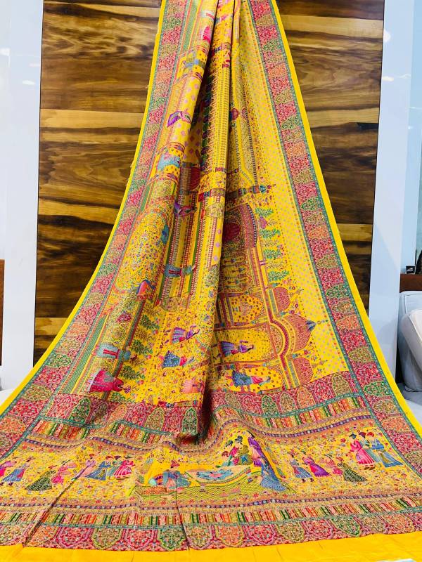 Exquisite Pure Viscose Silk Pashmina Saree with Pure Jari Weaving