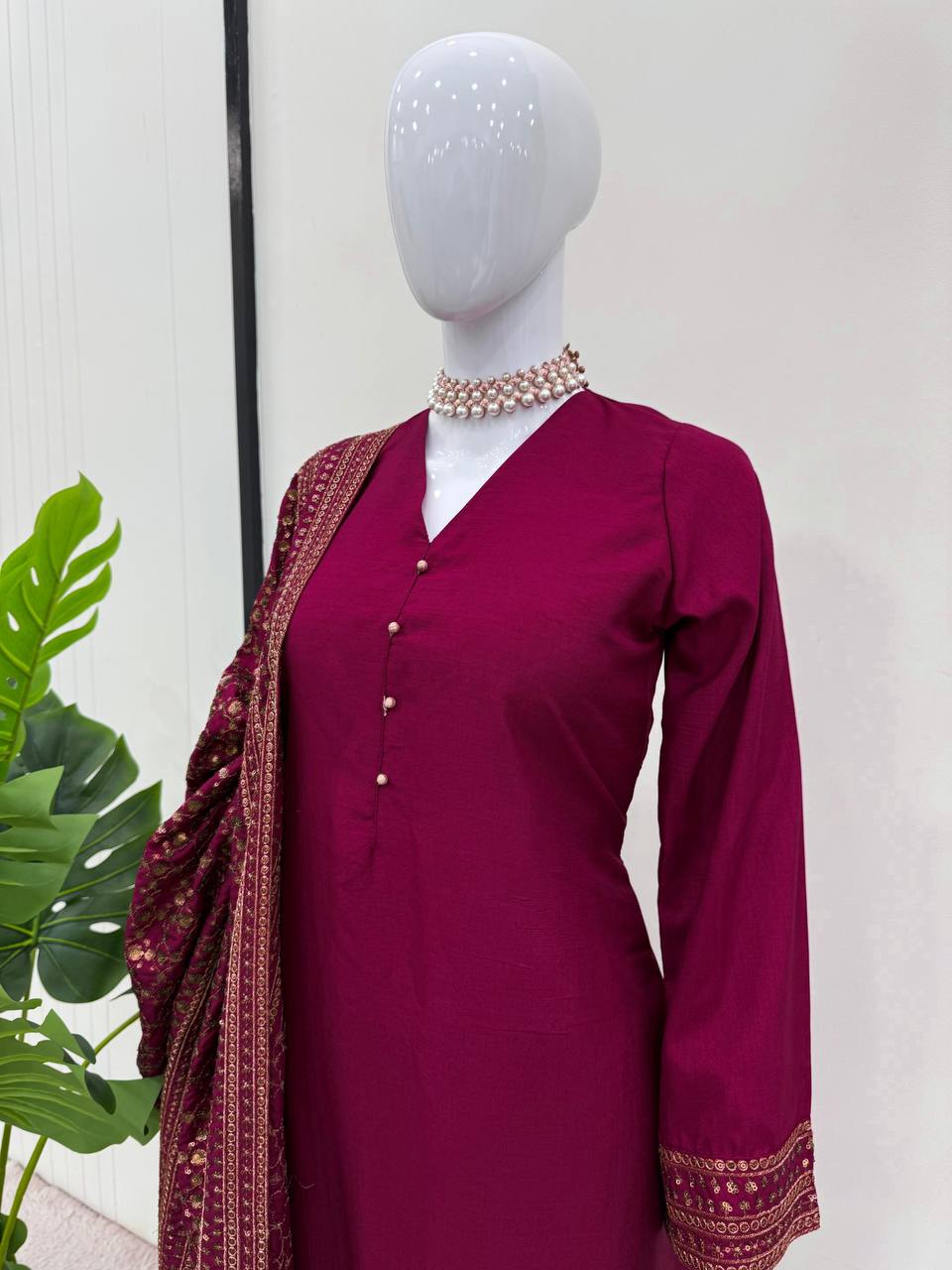 Monsoon Silktop pent and dupatta