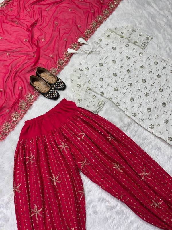 Party Wear Look Top ,Patiyala Salwar and Dupatta