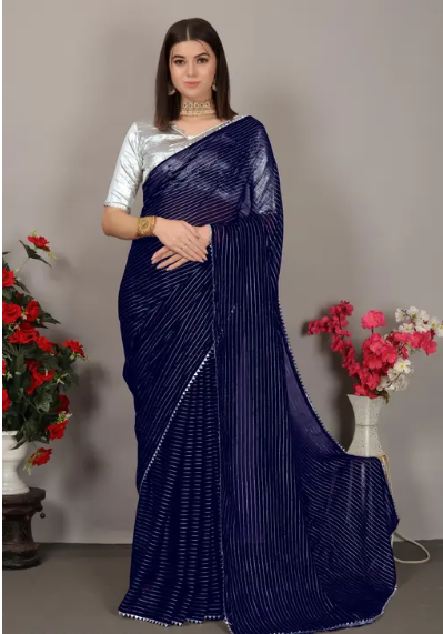 Womens Chiffon Saree