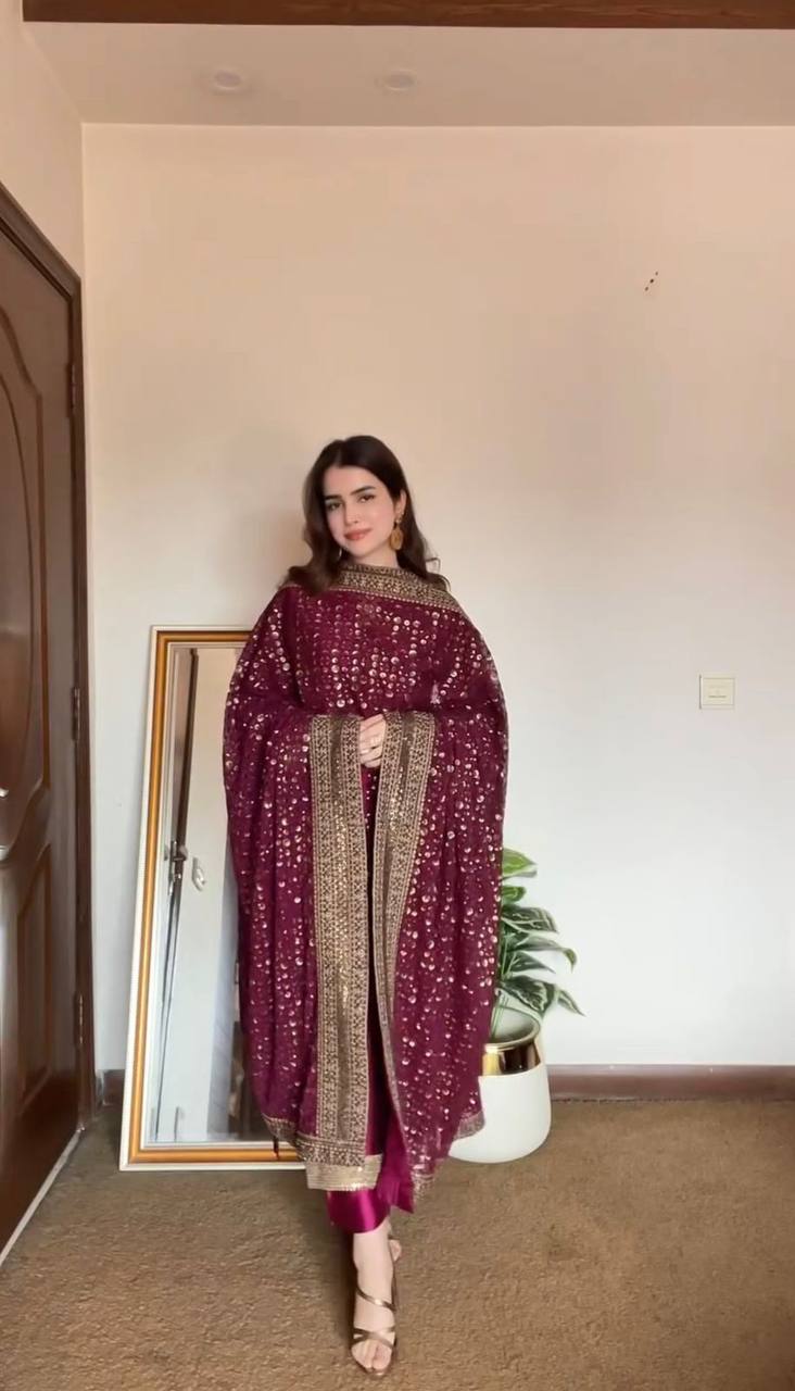 Monsoon Silktop pent and dupatta